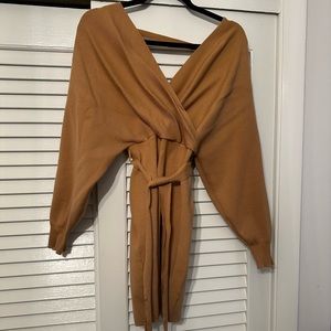 Wrap sweater dress